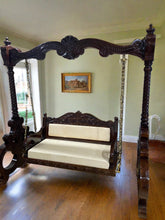 Load image into Gallery viewer, Free Standing Akashiya Wood Big Swing with cream Cushion