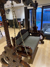 Load image into Gallery viewer, Free Standing Akashiya Wood Big Swing with cream Cushion
