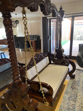 Load image into Gallery viewer, Free Standing Akashiya Wood Big Swing with cream Cushion