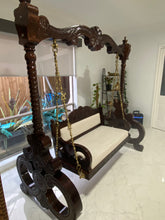 Load image into Gallery viewer, Free Standing Akashiya Wood Big Swing with cream Cushion