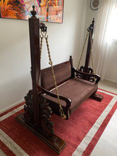 Load image into Gallery viewer, Peacock wooden swing