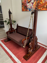 Load image into Gallery viewer, Peacock wooden swing