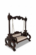 Load image into Gallery viewer, Free Standing Akashiya Wood Big Swing with cream Cushion