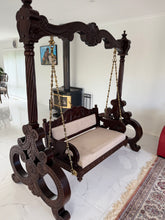 Load image into Gallery viewer, Free Standing Akashiya Wood Big Swing with cream Cushion
