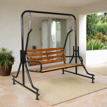 Load image into Gallery viewer, Arial Teak Wood Seat – Black