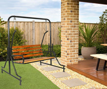 Load image into Gallery viewer, Arial Teak Wood Seat – Black