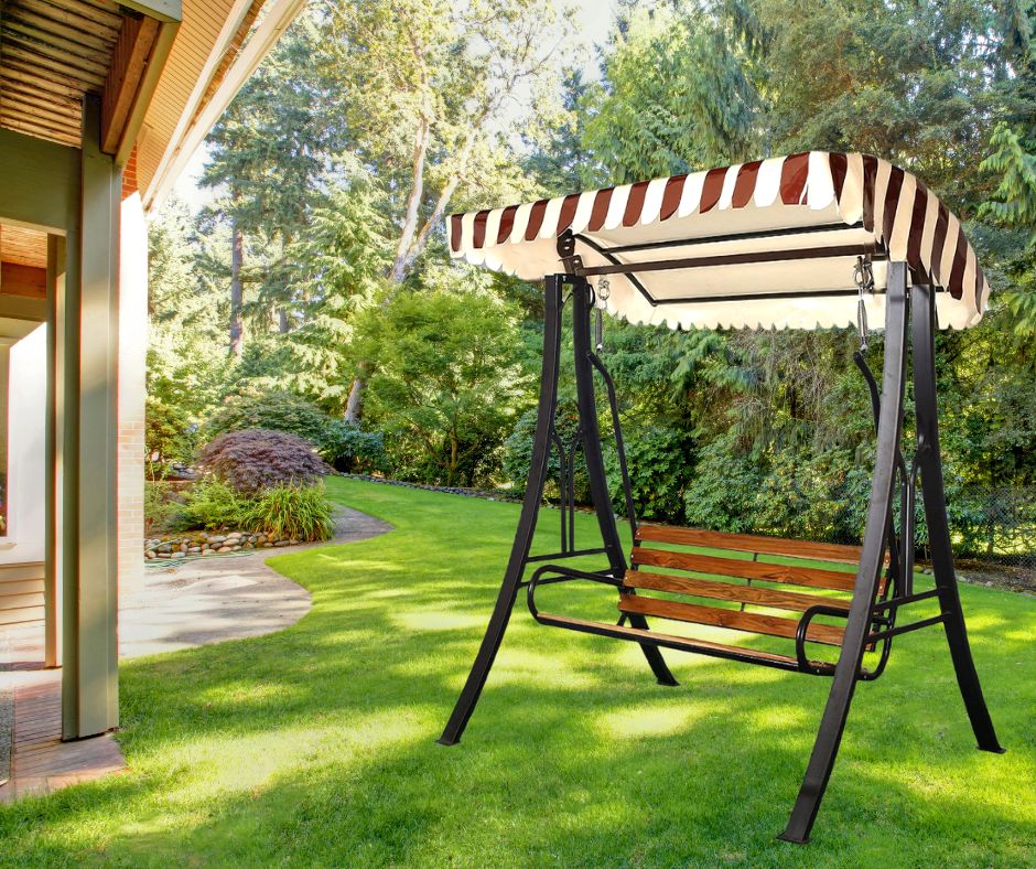 Teak deals swing seat