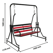 Load image into Gallery viewer, Arial Galvanise Seat – Red & Black