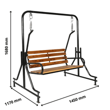 Load image into Gallery viewer, Arial Teak Wood Seat – Black