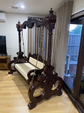 Load image into Gallery viewer, Free Standing Akashiya Wood Big Swing with  cream Cushion
