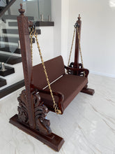 Load image into Gallery viewer, Peacock wooden swing
