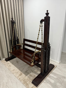 Handcrafted Wooden Swing Seat – Traditional Indian Jhula  | Swing India Australia