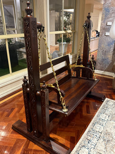 Handcrafted Wooden Swing Seat – Traditional Indian Jhula  | Swing India Australia