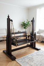 Load image into Gallery viewer, Handcrafted Wooden Swing Seat – Traditional Indian Jhula  | Swing India Australia
